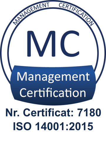 Certificat ISO 14001:2015, nr. 7180